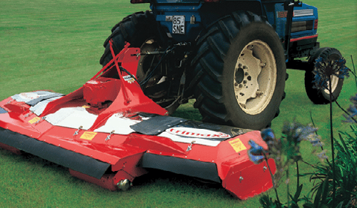 Rear-mounted lawn mower